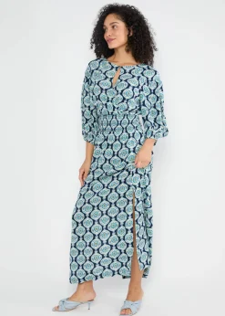 Damen Blutsgeschwister Maxikleider|Festliches Kleid Oho Ki Boho