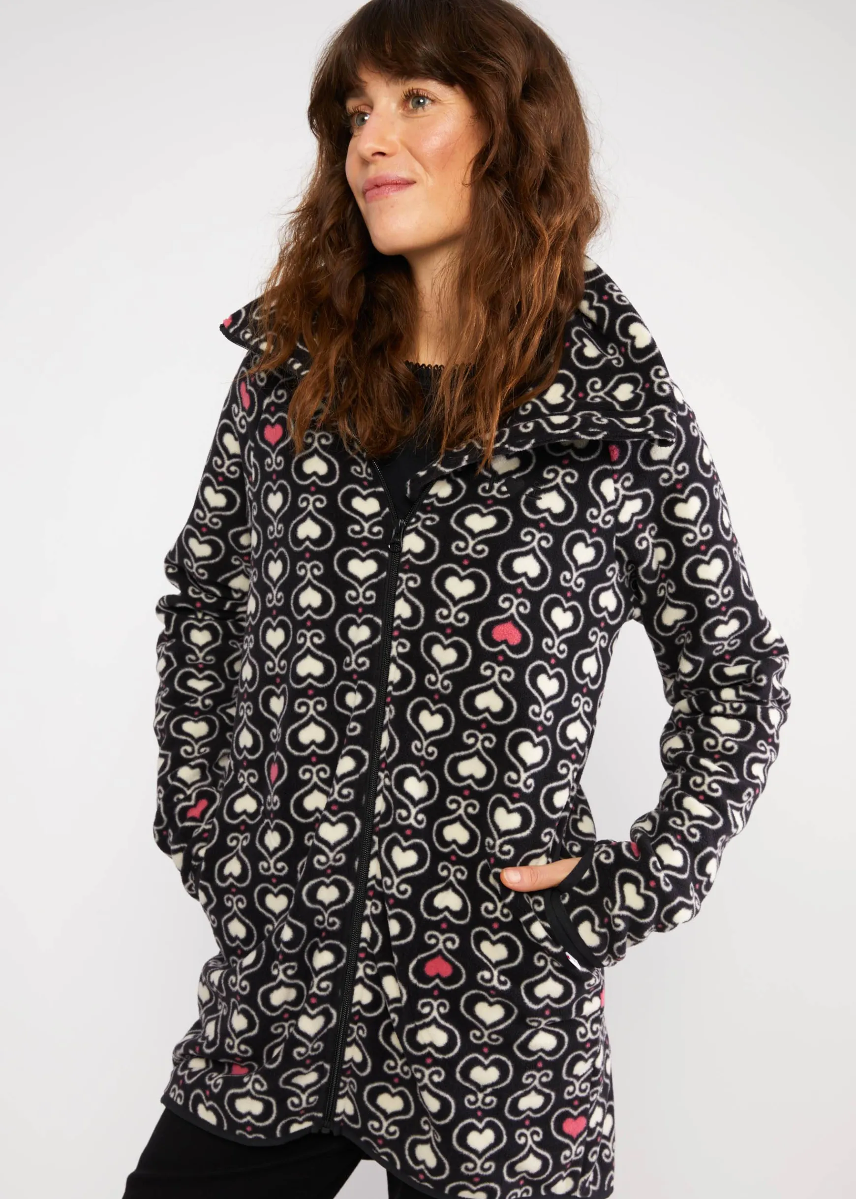 Damen Blutsgeschwister Übergangsjacken|Zip-Jacken|Fleecejacke Hu00FCttenzauber Long