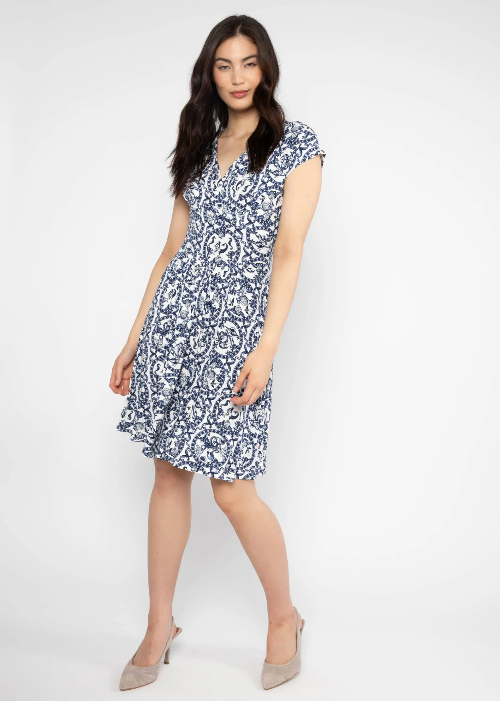 Damen Blutsgeschwister Jerseykleider|Knielange Kleider|Freizeitkleid La Vie est Belle