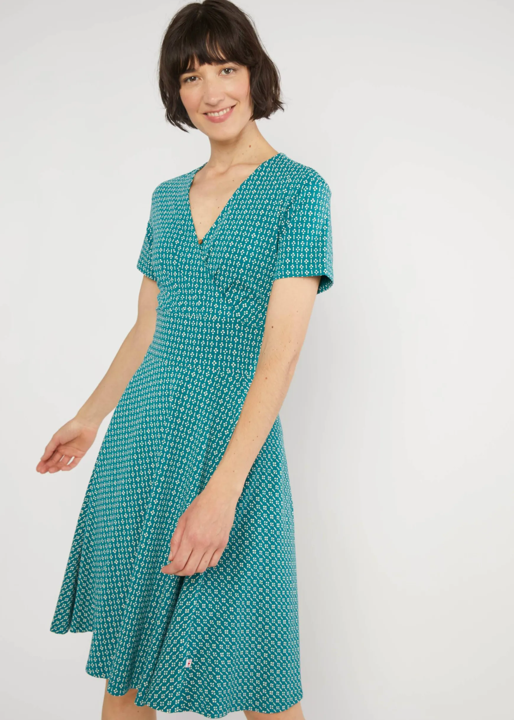 Damen Blutsgeschwister Jerseykleider|Knielange Kleider|Freizeitkleid Shalala Tralala Spring