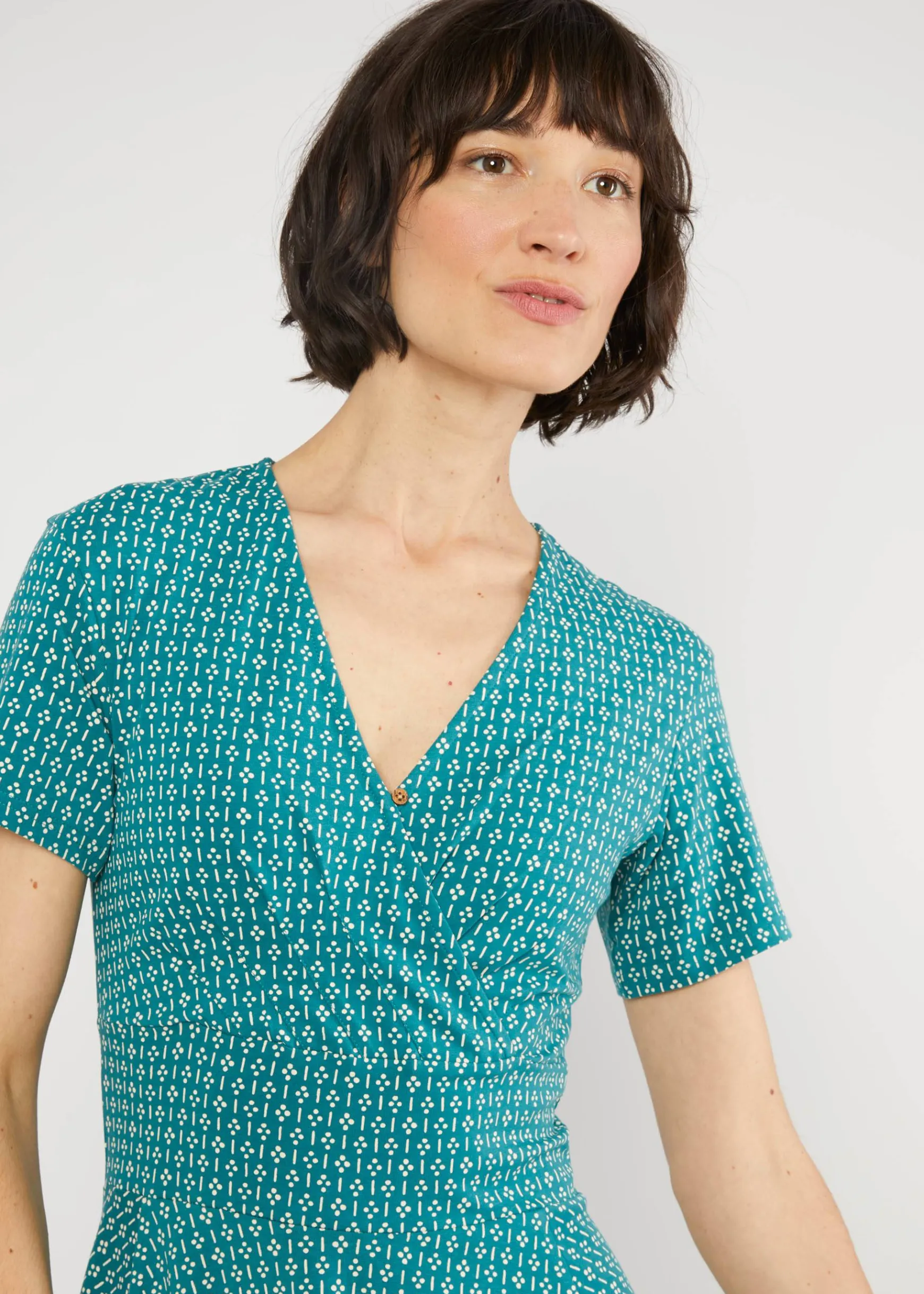 Damen Blutsgeschwister Jerseykleider|Knielange Kleider|Freizeitkleid Shalala Tralala Spring