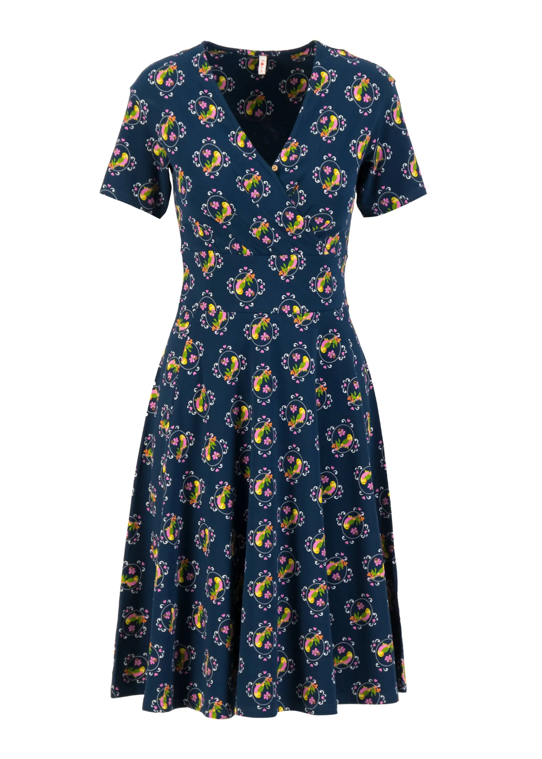 Damen Blutsgeschwister Jerseykleider|Knielange Kleider|Freizeitkleid Shalala Tralala Spring