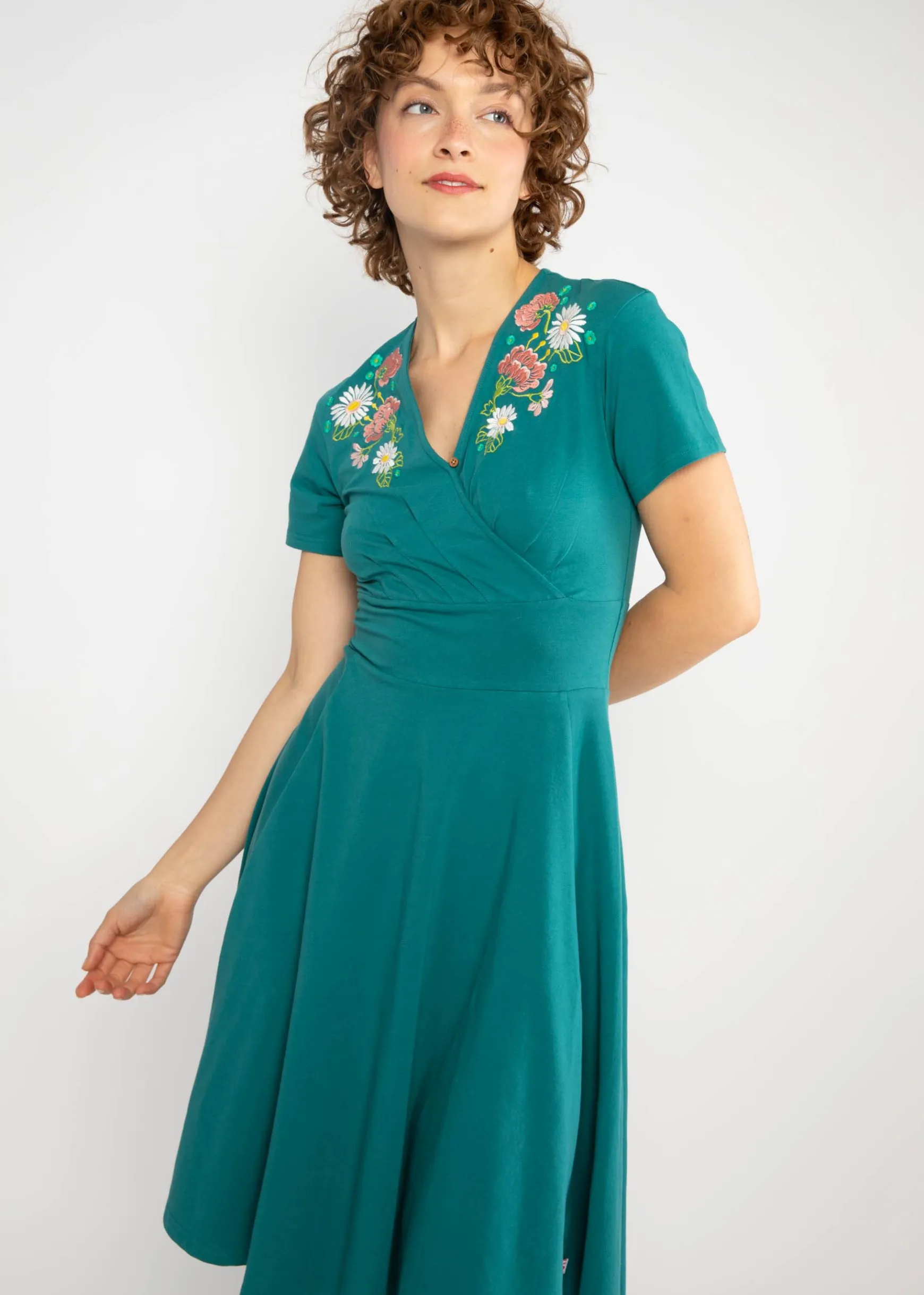 Damen Blutsgeschwister Jerseykleider|Knielange Kleider|Freizeitkleid Shalala Tralala Spring