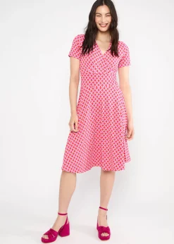 Damen Blutsgeschwister Jerseykleider|Knielange Kleider|Freizeitkleid Shalala Tralala Spring