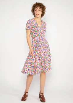 Damen Blutsgeschwister Jerseykleider|Knielange Kleider|Freizeitkleid Shalala Tralala Spring