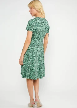 Damen Blutsgeschwister Jerseykleider|Knielange Kleider|Freizeitkleid Shalala Tralala Spring