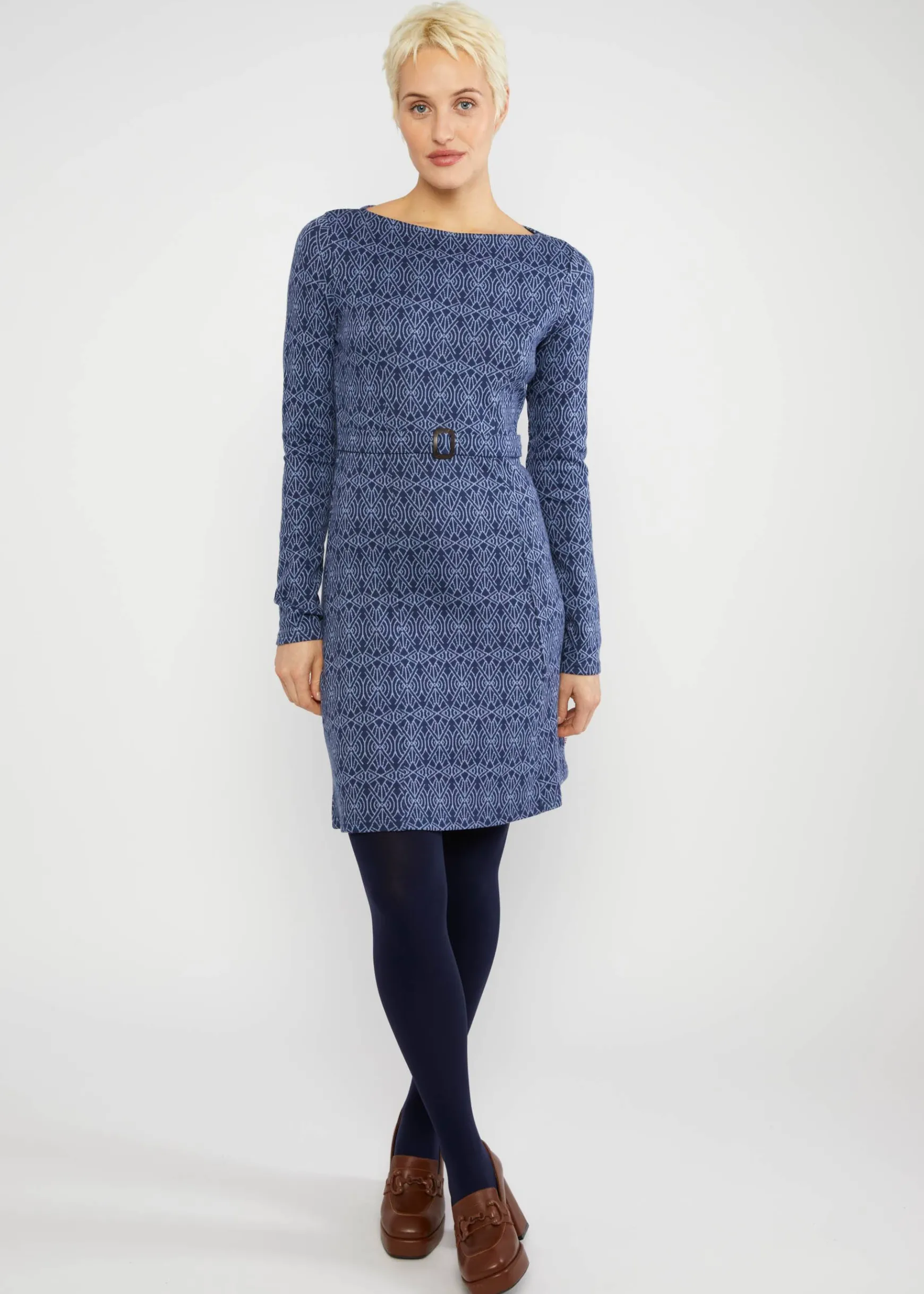 Damen Blutsgeschwister Jerseykleider|Knielange Kleider|Herbstkleid California Calling