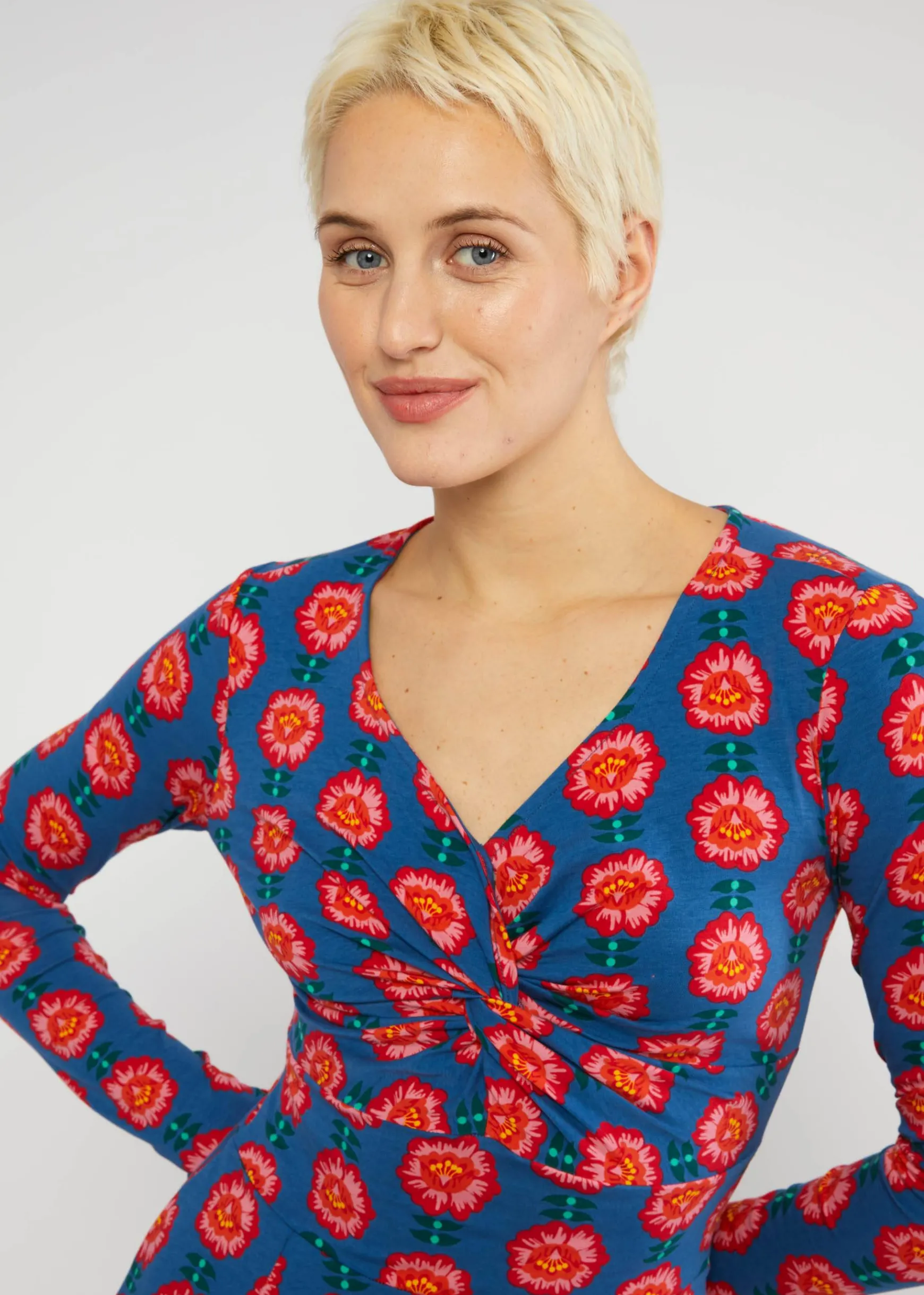 Damen Blutsgeschwister Jerseykleider|Knielange Kleider|Herbstkleid Hot Knot