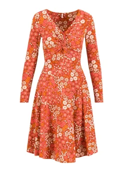 Damen Blutsgeschwister Jerseykleider|Knielange Kleider|Herbstkleid Hot Knot