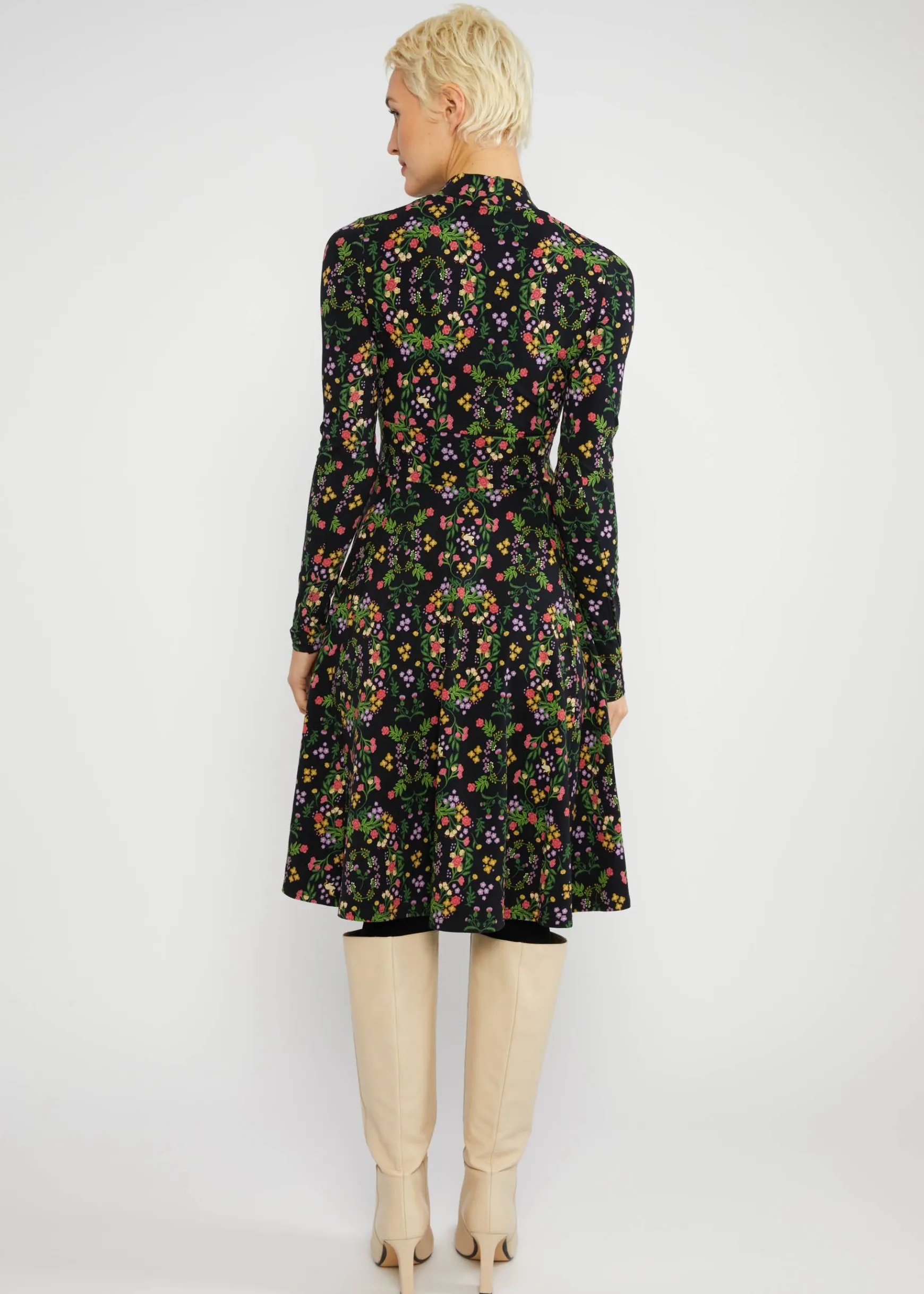 Damen Blutsgeschwister Jerseykleider|Knielange Kleider|Herbstkleid Shalala Tralala Shawl