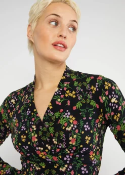 Damen Blutsgeschwister Jerseykleider|Knielange Kleider|Herbstkleid Shalala Tralala Shawl
