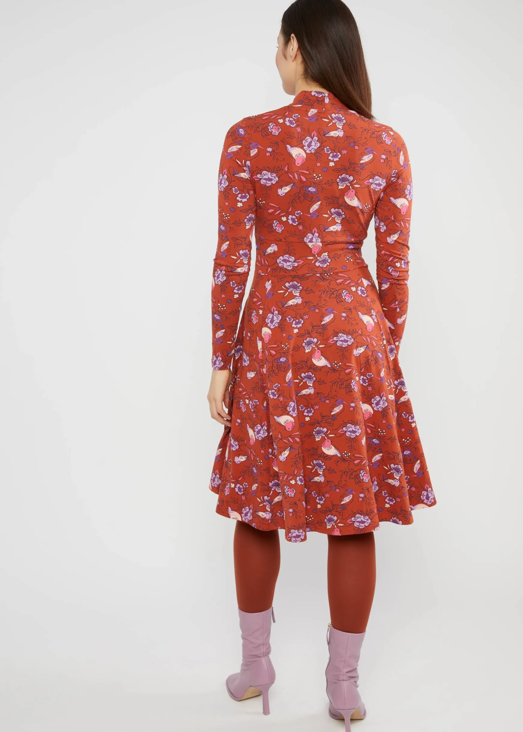 Damen Blutsgeschwister Jerseykleider|Knielange Kleider|Herbstkleid Shalala Tralala Shawl