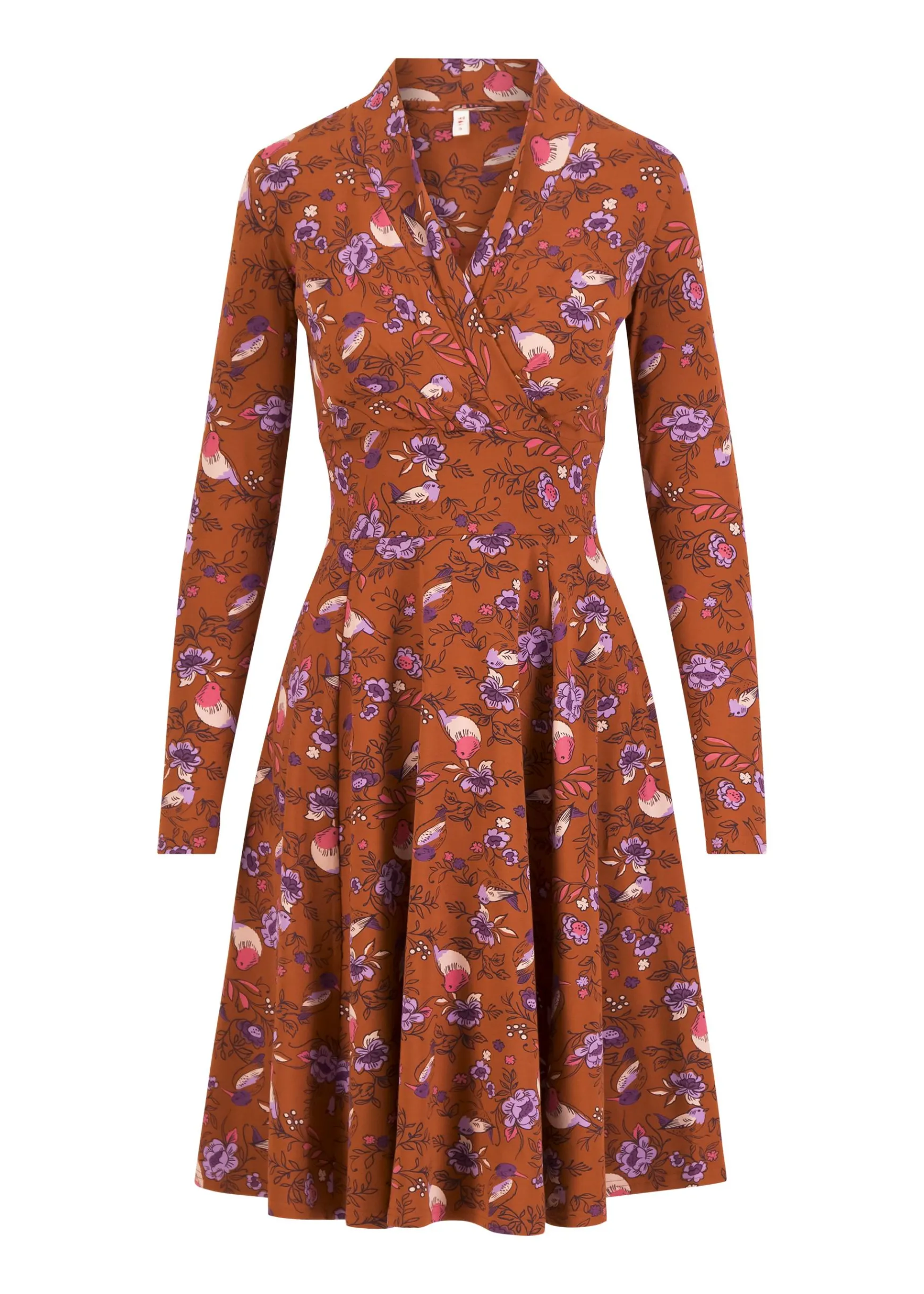 Damen Blutsgeschwister Jerseykleider|Knielange Kleider|Herbstkleid Shalala Tralala Shawl