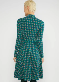 Damen Blutsgeschwister Jerseykleider|Knielange Kleider|Herbstkleid Shalala Tralala Shawl