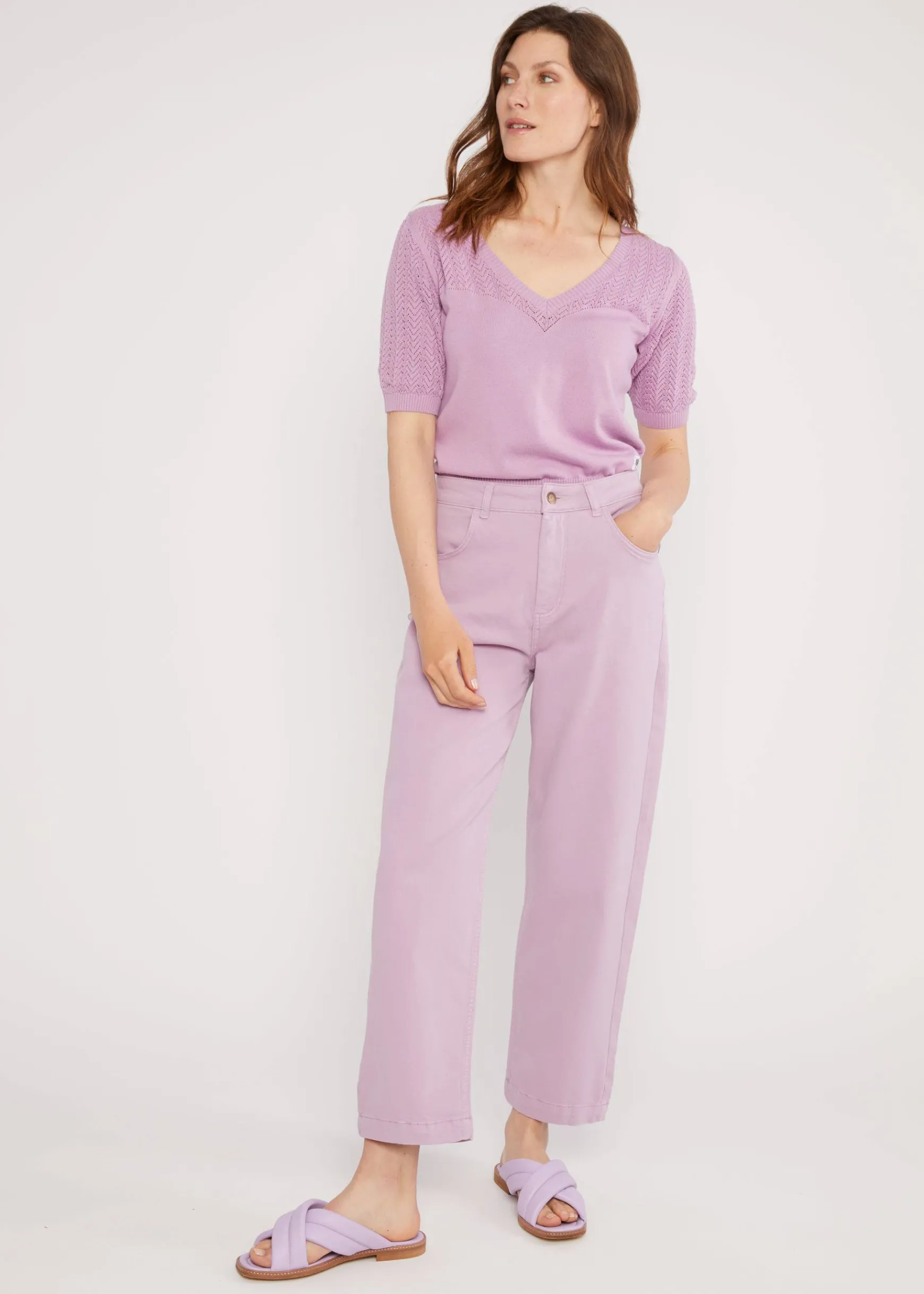 Damen Blutsgeschwister Stoffhosen|7/8-Hosen|Hose High Waist Olotte Remade