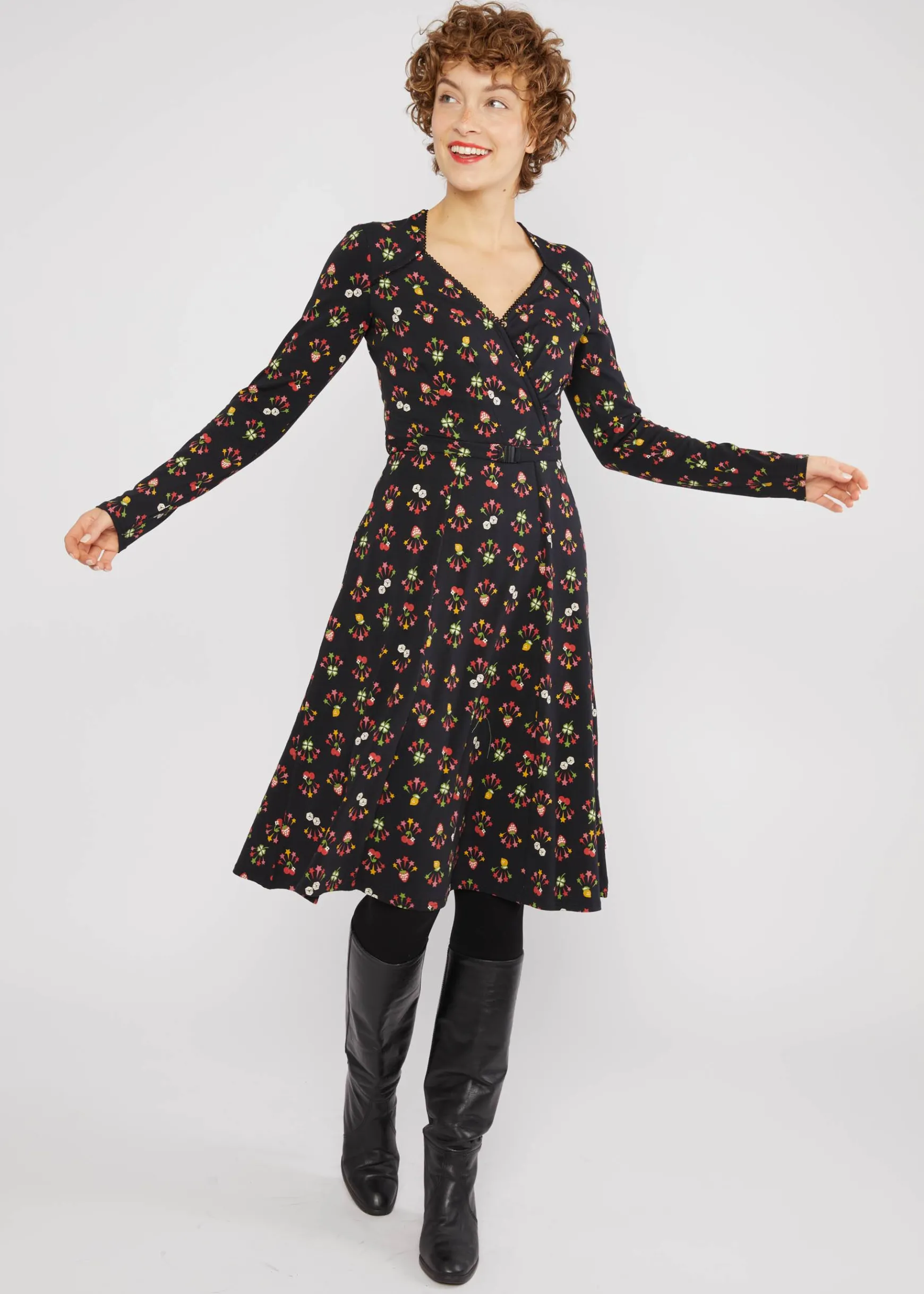 Damen Blutsgeschwister Jerseykleider|Knielange Kleider|Jerseykleid Cache Me, Darling