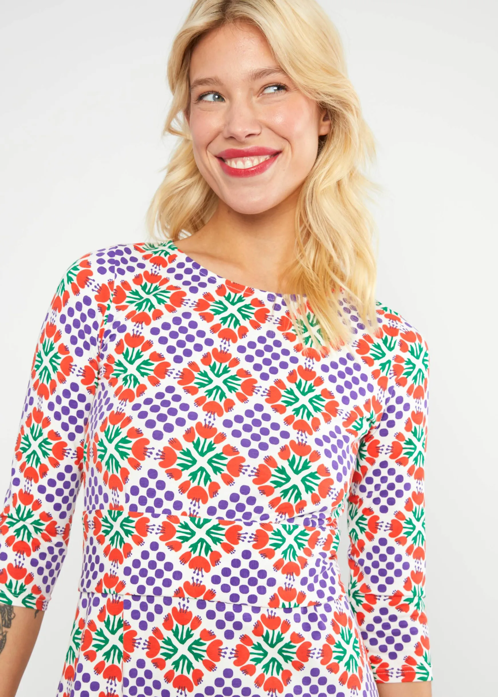 Damen Blutsgeschwister Jerseykleider|Knielange Kleider|Jerseykleid Lovely Hug me