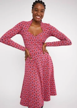 Damen Blutsgeschwister Jerseykleider|Knielange Kleider|Jerseykleid Miraculous Power Tralala