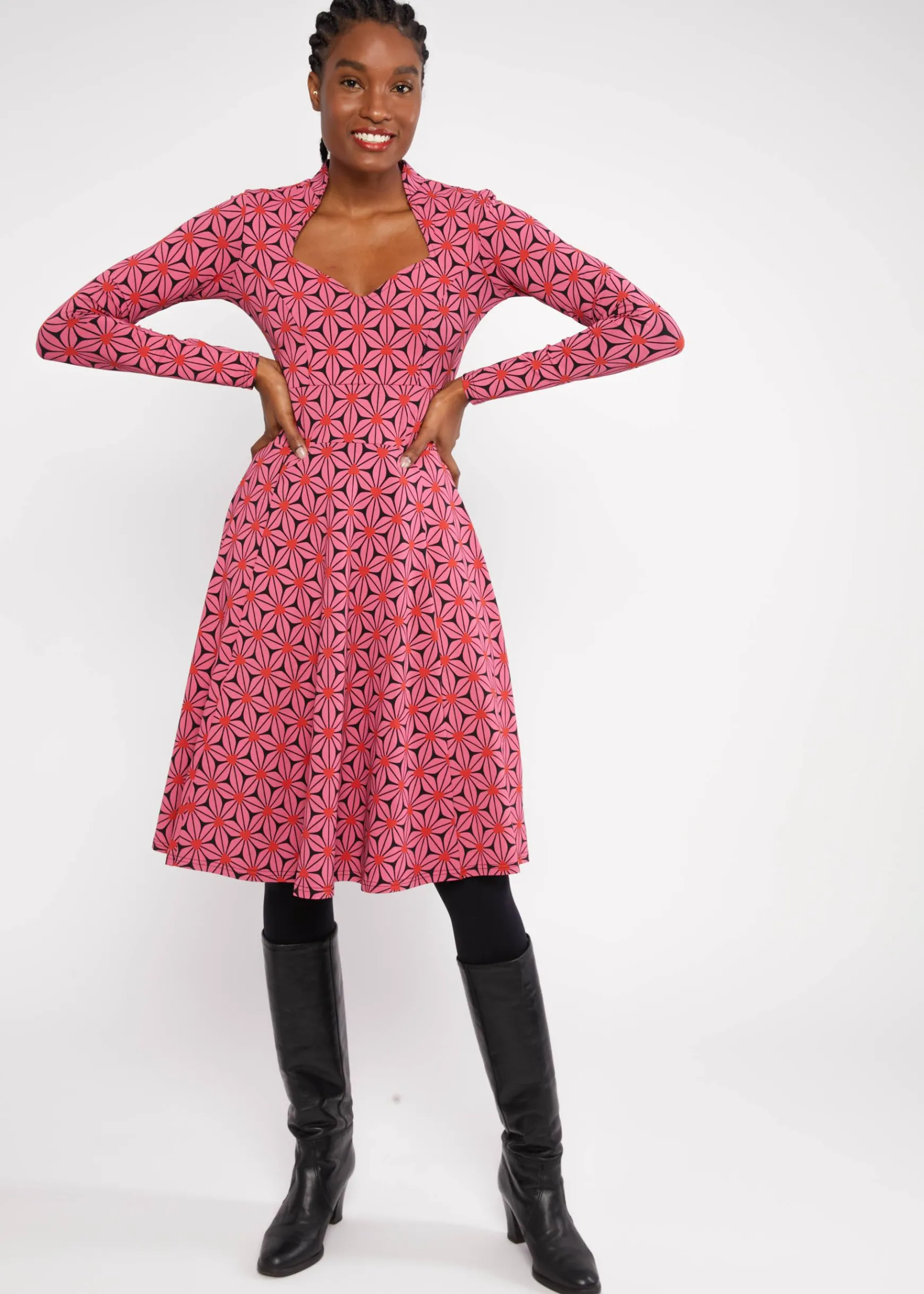 Damen Blutsgeschwister Jerseykleider|Knielange Kleider|Jerseykleid Miraculous Power Tralala