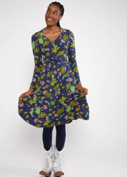 Damen Blutsgeschwister Jerseykleider|Knielange Kleider|Jerseykleid Shake Rattle and Roll
