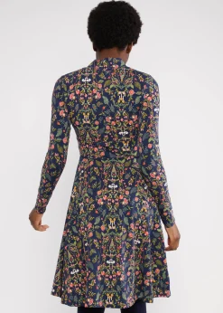 Damen Blutsgeschwister Jerseykleider|Knielange Kleider|Jerseykleid Shalala Tralala Shawl