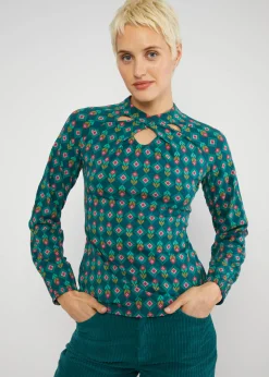 Damen Blutsgeschwister Longsleeves|Longsleeve Poetic Garden Boho