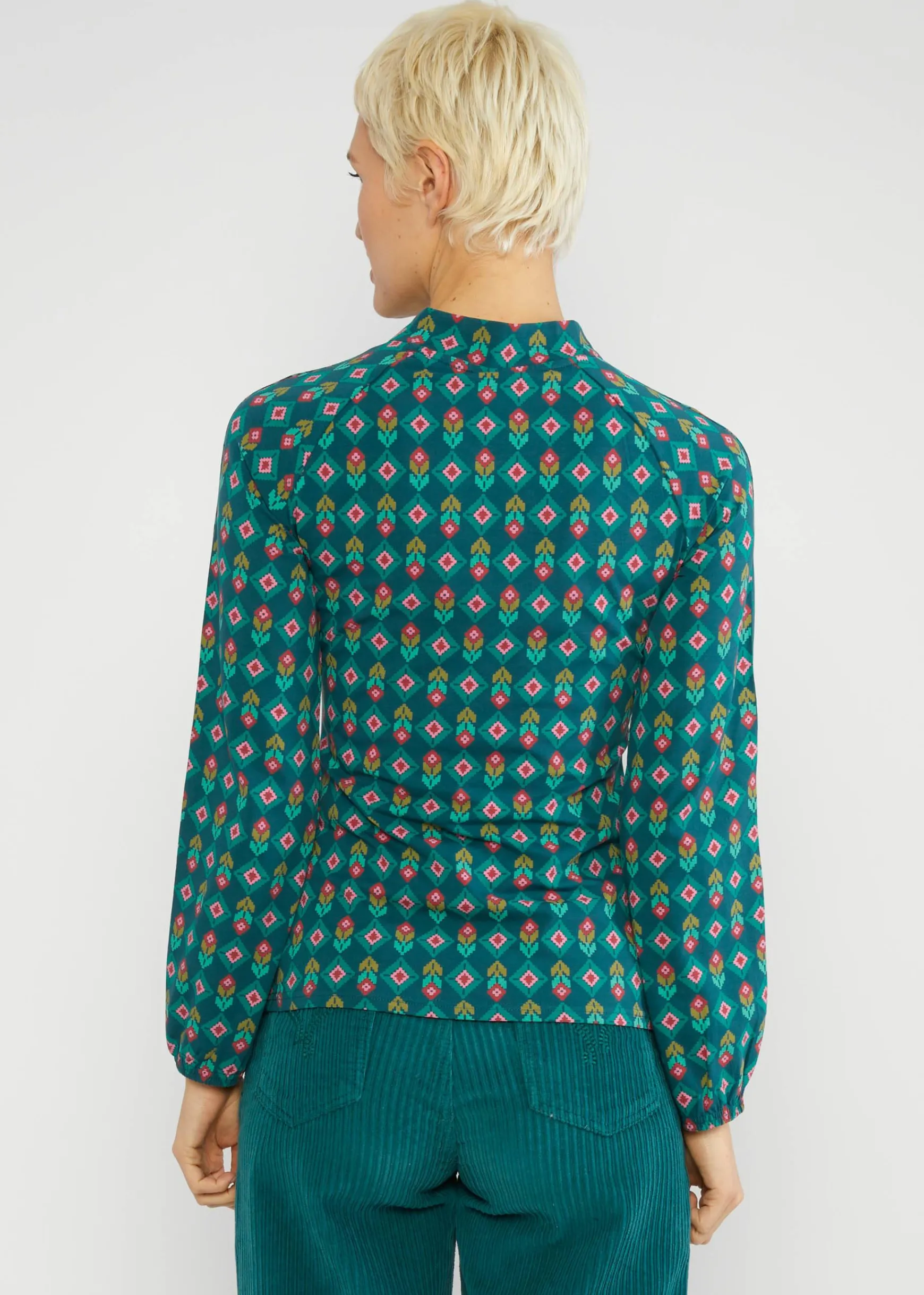 Damen Blutsgeschwister Longsleeves|Longsleeve Poetic Garden Boho