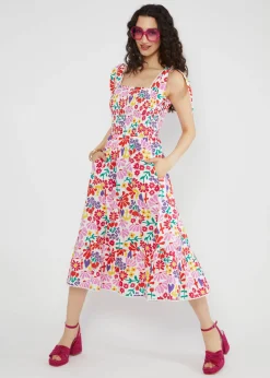 Damen Blutsgeschwister Midikleider|Midikleid Flowerchild