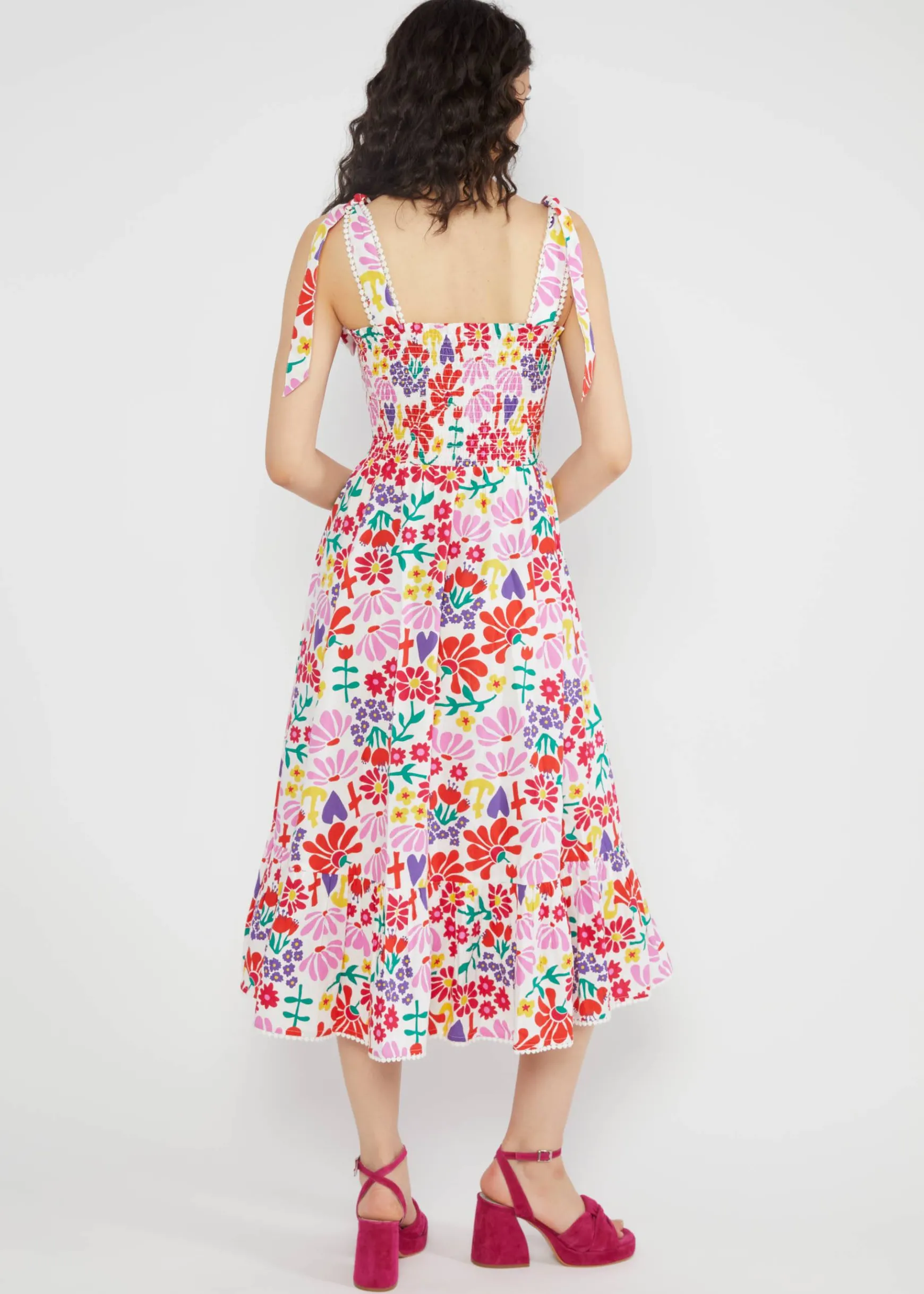 Damen Blutsgeschwister Midikleider|Midikleid Flowerchild