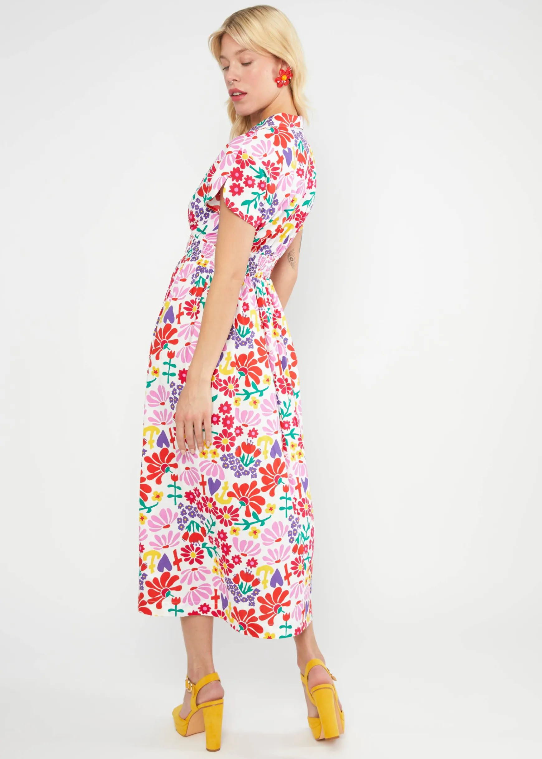 Damen Blutsgeschwister Midikleider|Midikleid Grand Opening