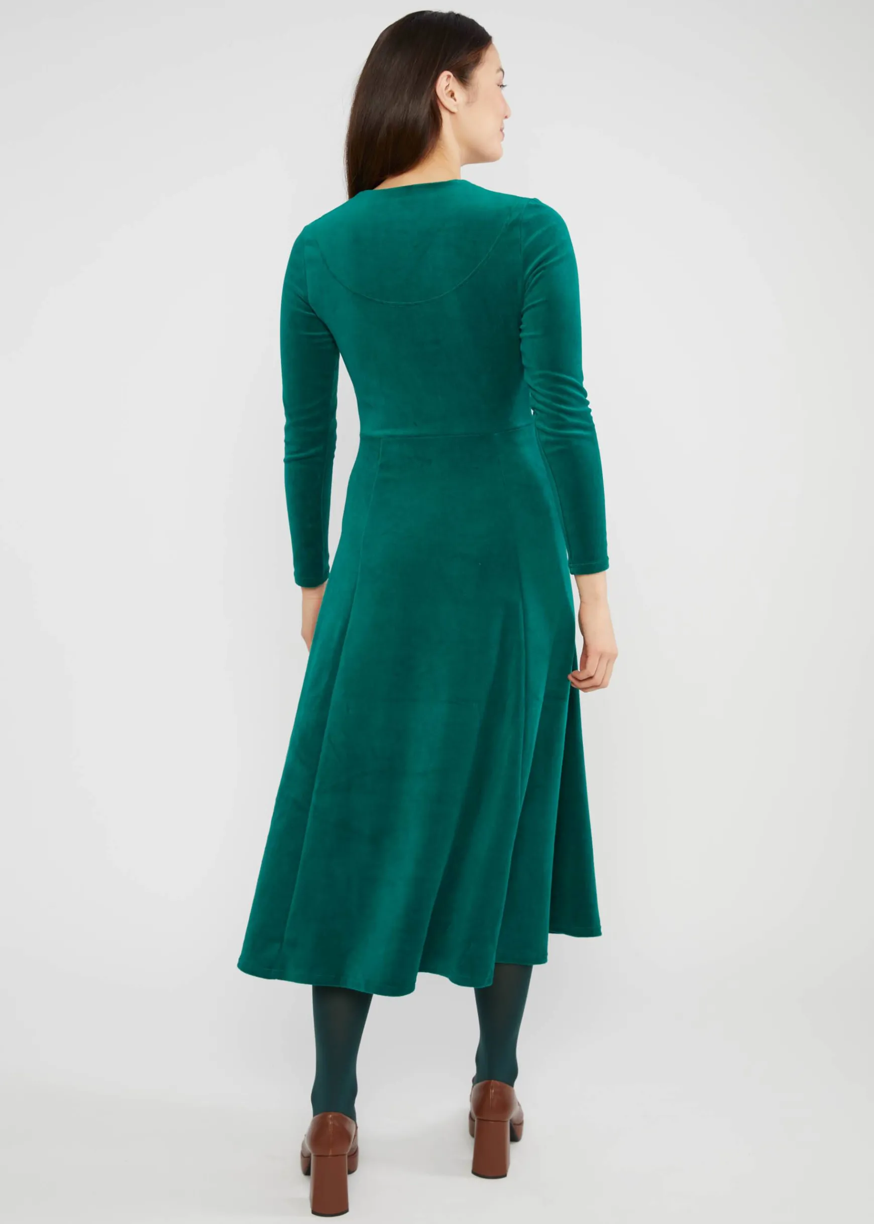 Damen Blutsgeschwister Knielange Kleider|Midikleid Velvet Glamour Heart