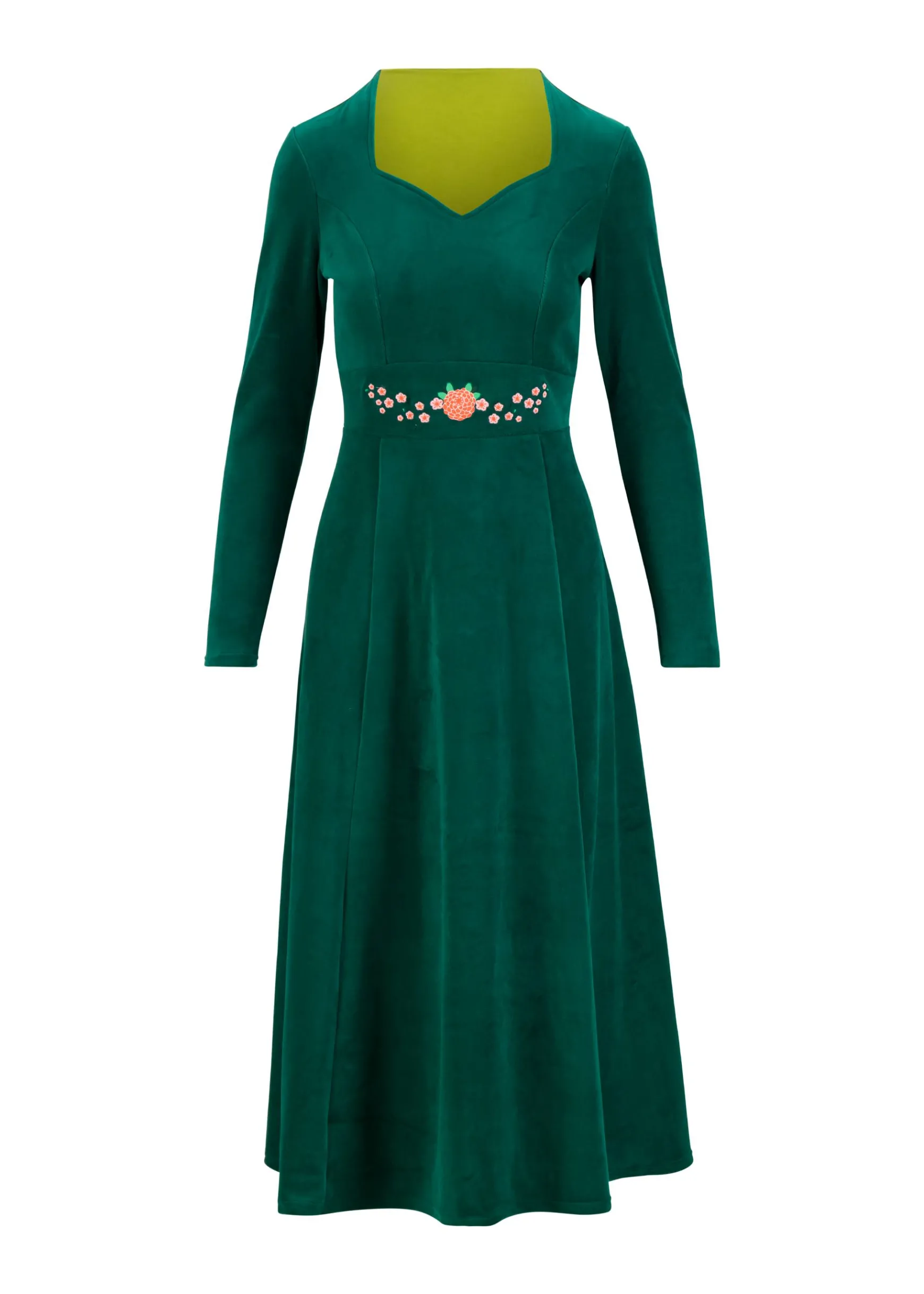 Damen Blutsgeschwister Knielange Kleider|Midikleid Velvet Glamour Heart