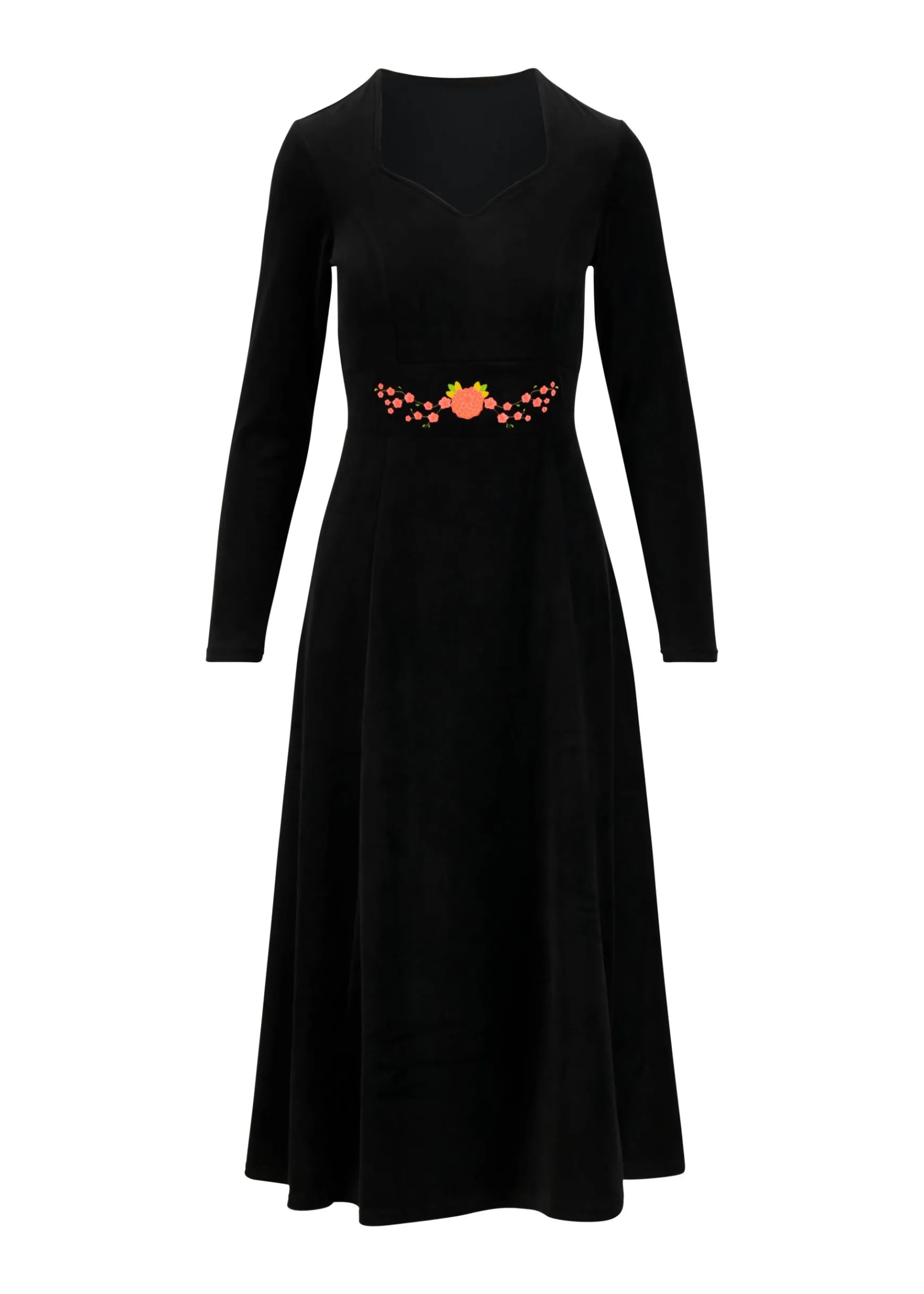 Damen Blutsgeschwister Knielange Kleider|Midikleid Velvet Glamour Heart