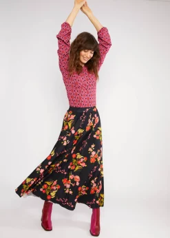 Damen Blutsgeschwister Tellerröcke|Midiröcke|Midirock Sakura Swirls