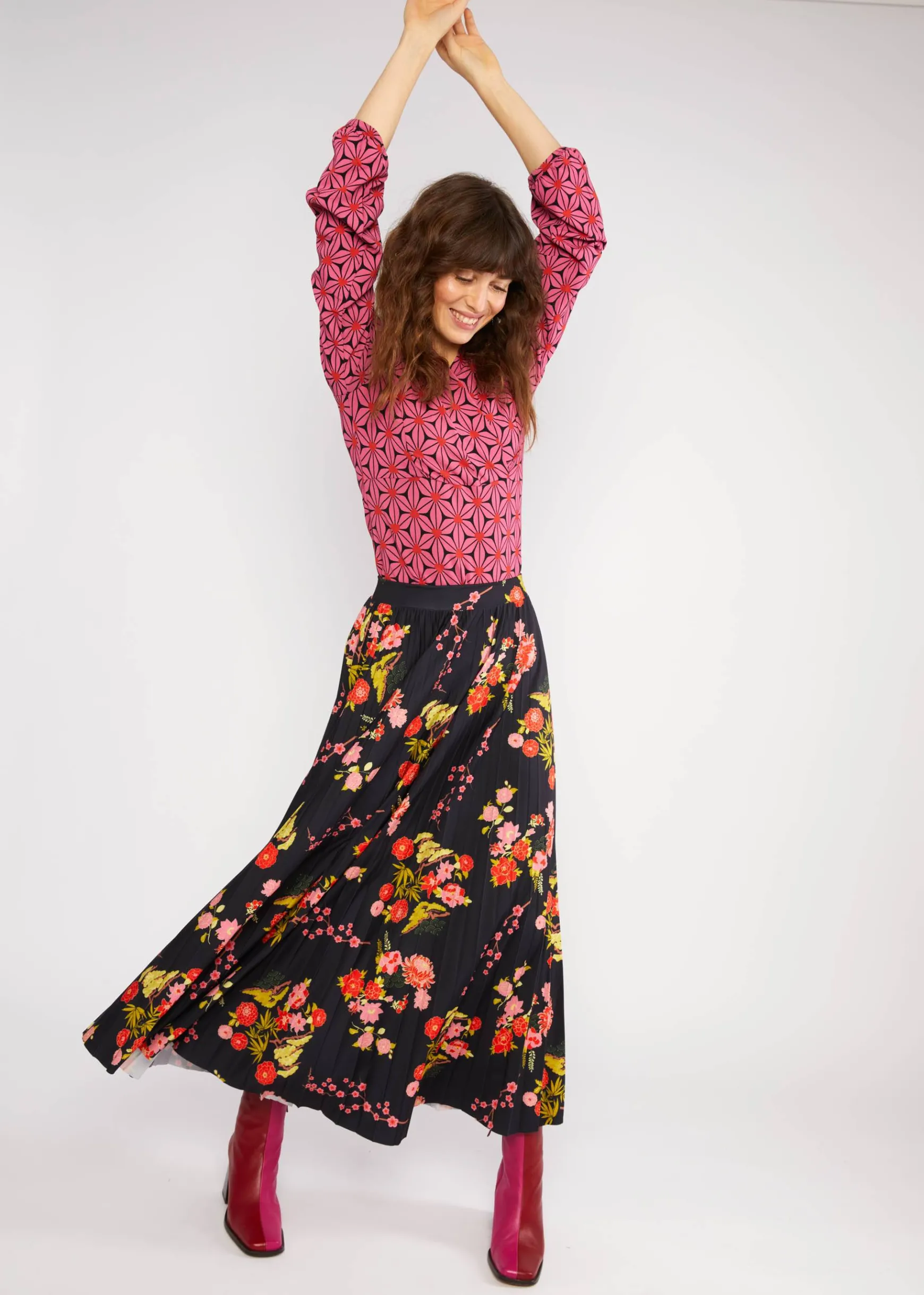 Damen Blutsgeschwister Tellerröcke|Midiröcke|Midirock Sakura Swirls