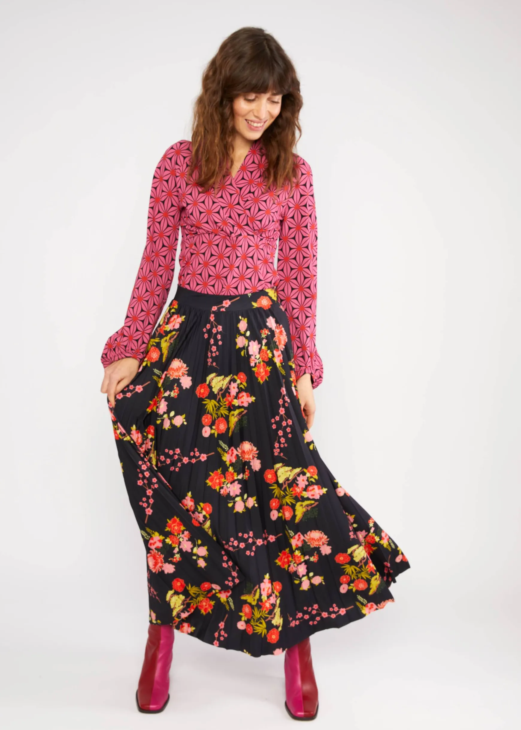 Damen Blutsgeschwister Tellerröcke|Midiröcke|Midirock Sakura Swirls