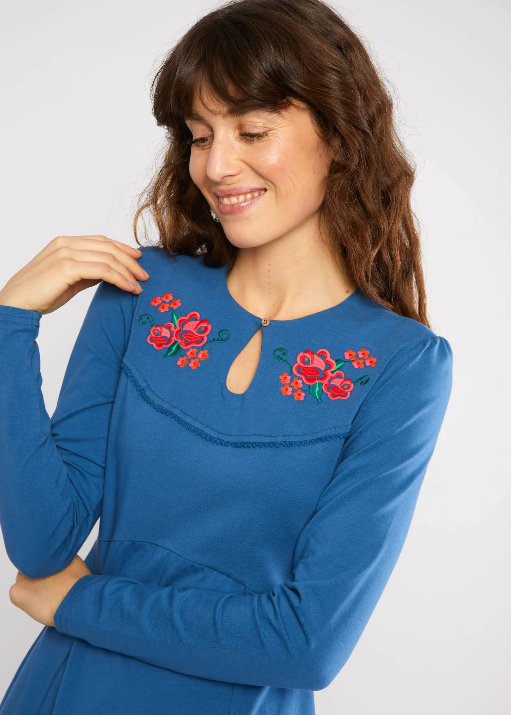 Damen Blutsgeschwister Jerseykleider|Knielange Kleider|Minikleid Lucky Mrs. Lovely Western