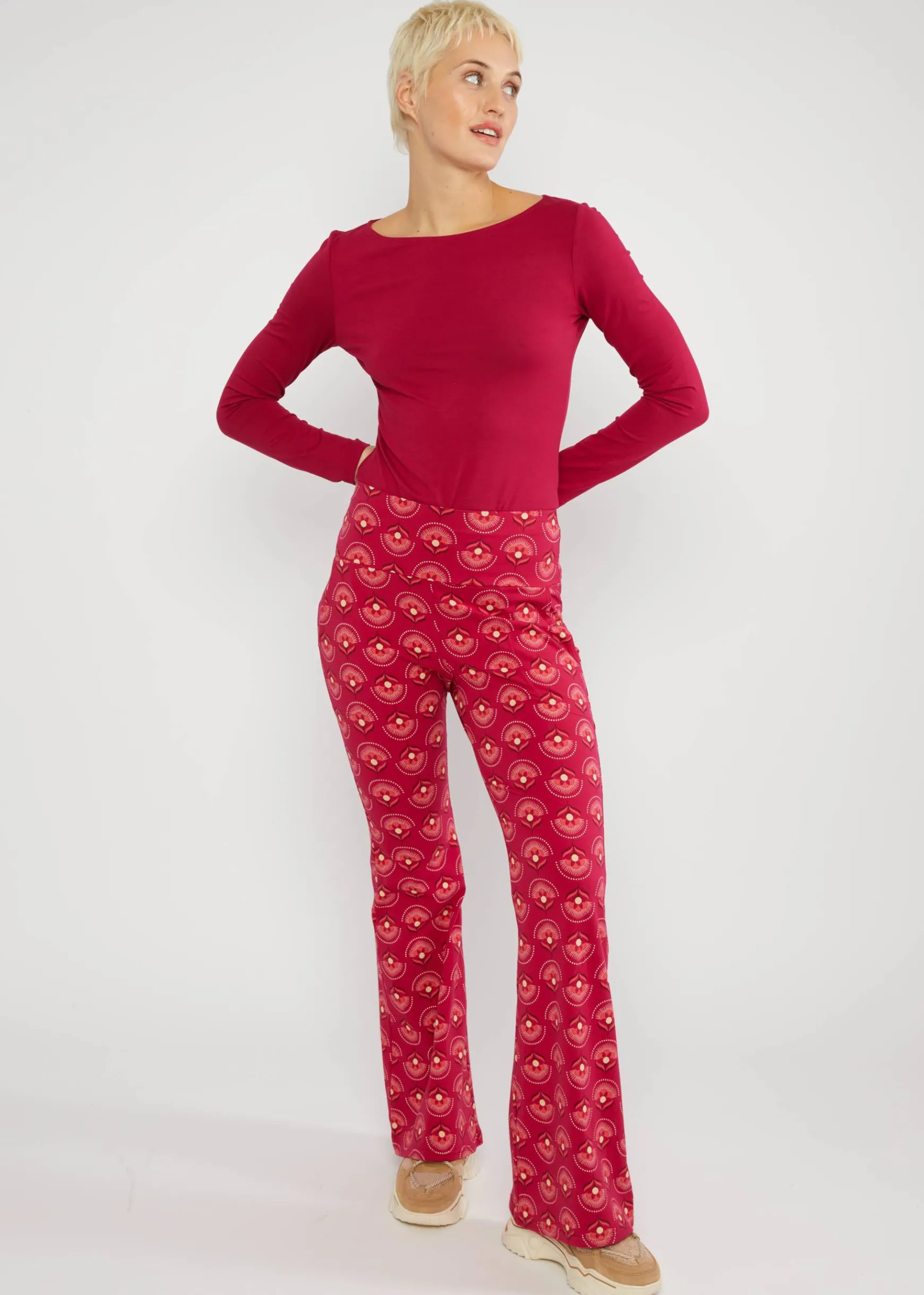 Damen Blutsgeschwister Stoffhosen|Schlaghosen|Schlaghose Easy Flared