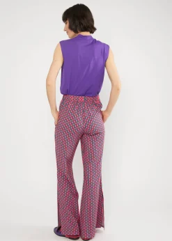 Damen Blutsgeschwister Stoffhosen|Boyfriend-Hosen|Schlaghose Flarebunny