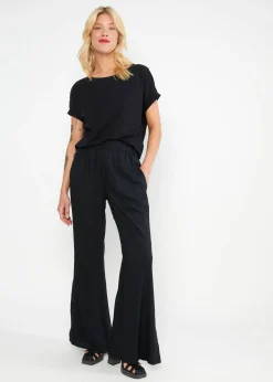 Damen Blutsgeschwister Stoffhosen|Boyfriend-Hosen|Schlaghose Flarebunny
