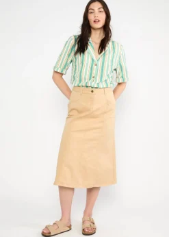 Damen Blutsgeschwister T-Shirts|Blusen|Seersucker Hemd Shimmy Chic