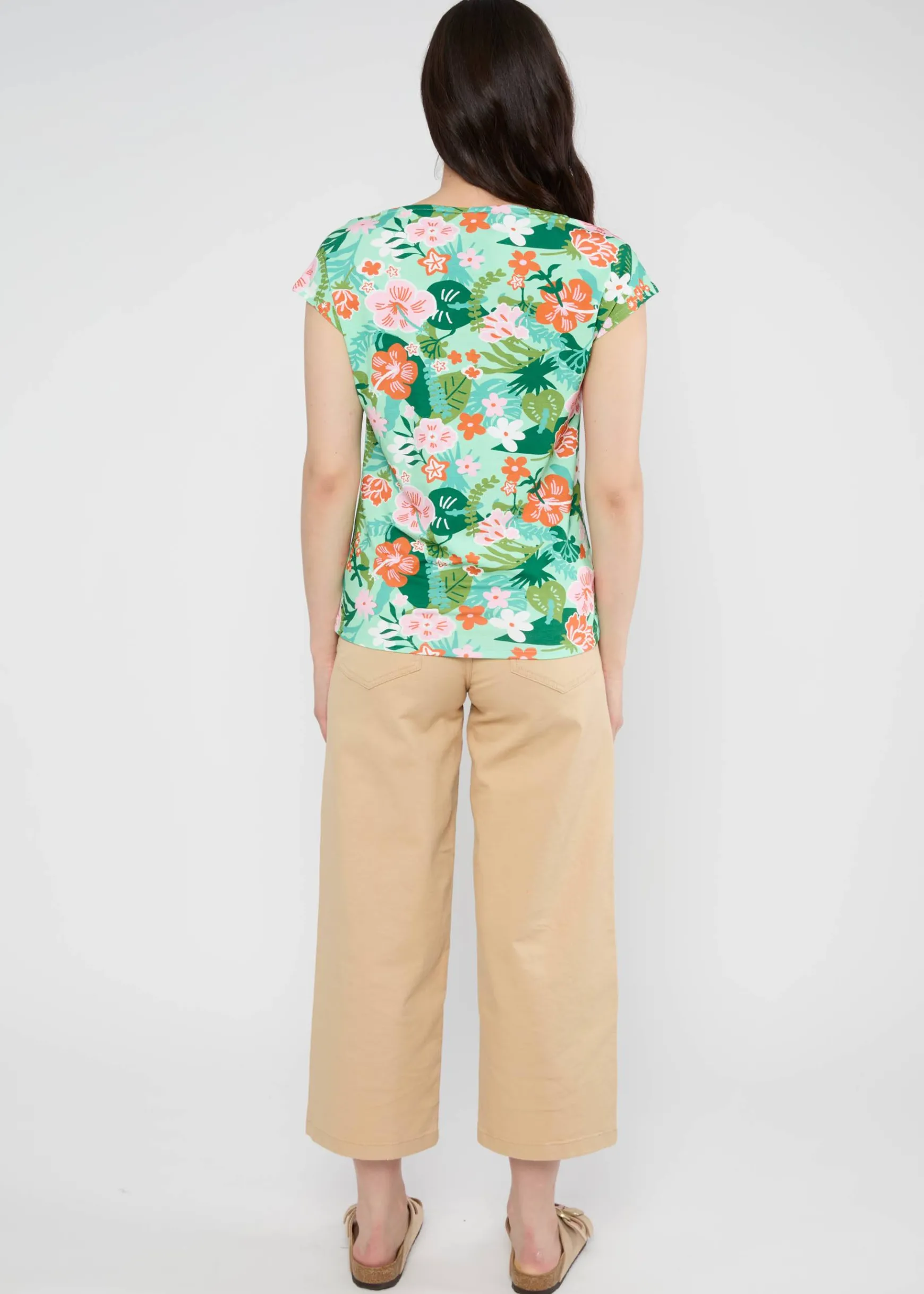 Damen Blutsgeschwister Tops|Rundhals|Shirt Breezy Flowgirl