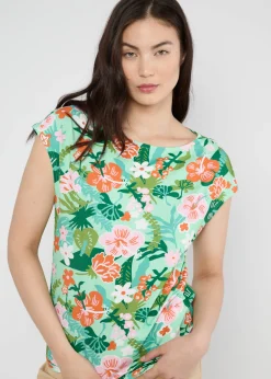 Damen Blutsgeschwister Tops|Rundhals|Shirt Breezy Flowgirl