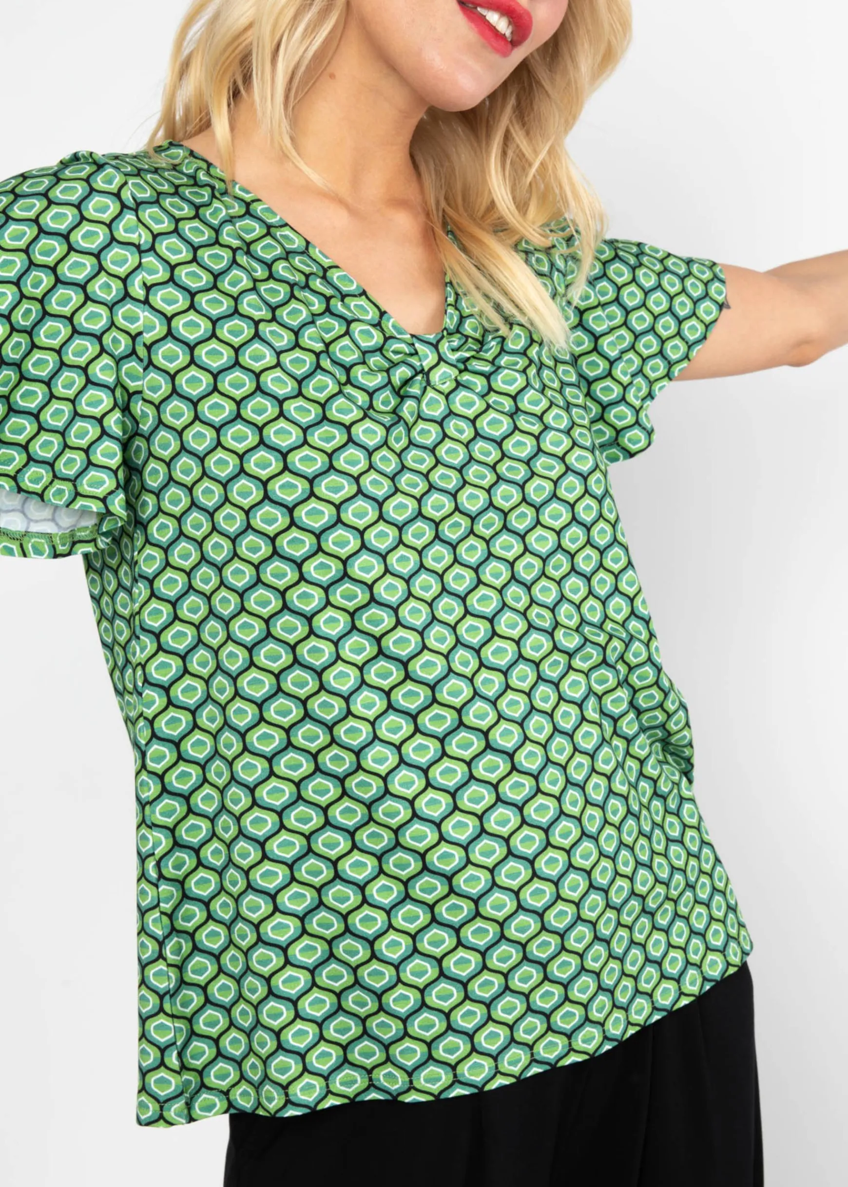 Damen Blutsgeschwister T-Shirts|V-Ausschnitt|Shirt Graceful Belle Air
