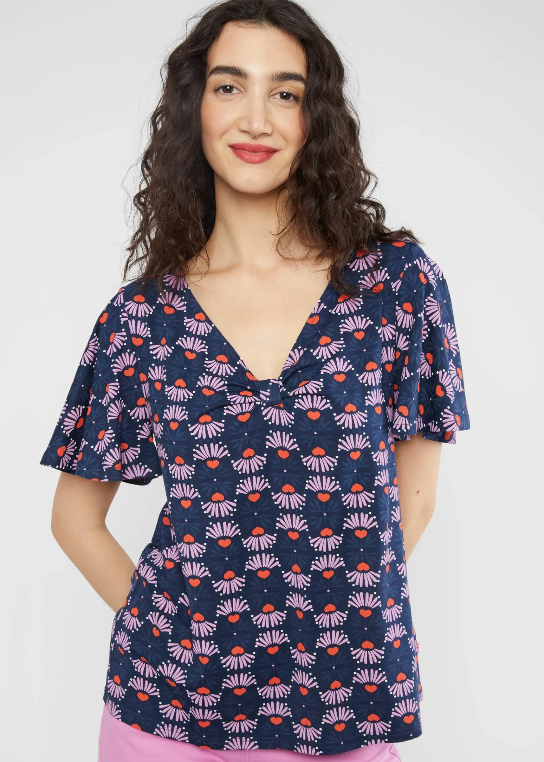 Damen Blutsgeschwister T-Shirts|V-Ausschnitt|Shirt Graceful Belle Air