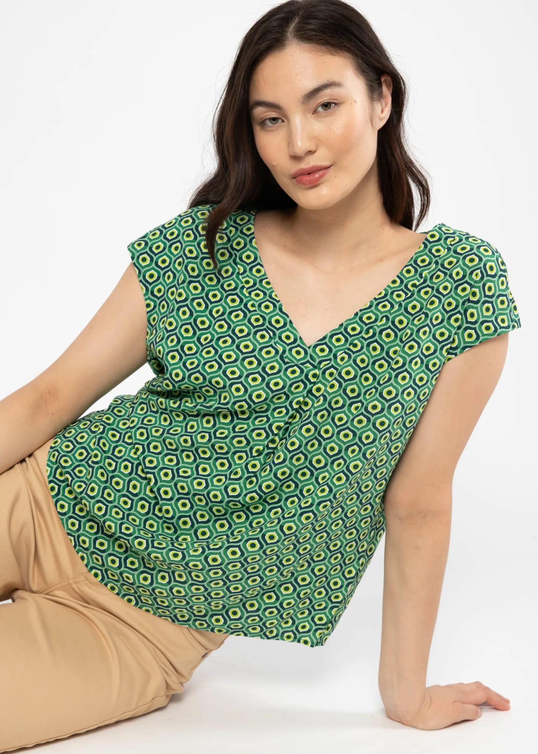 Damen Blutsgeschwister Tops|V-Ausschnitt|Shirt Liberty Maniac