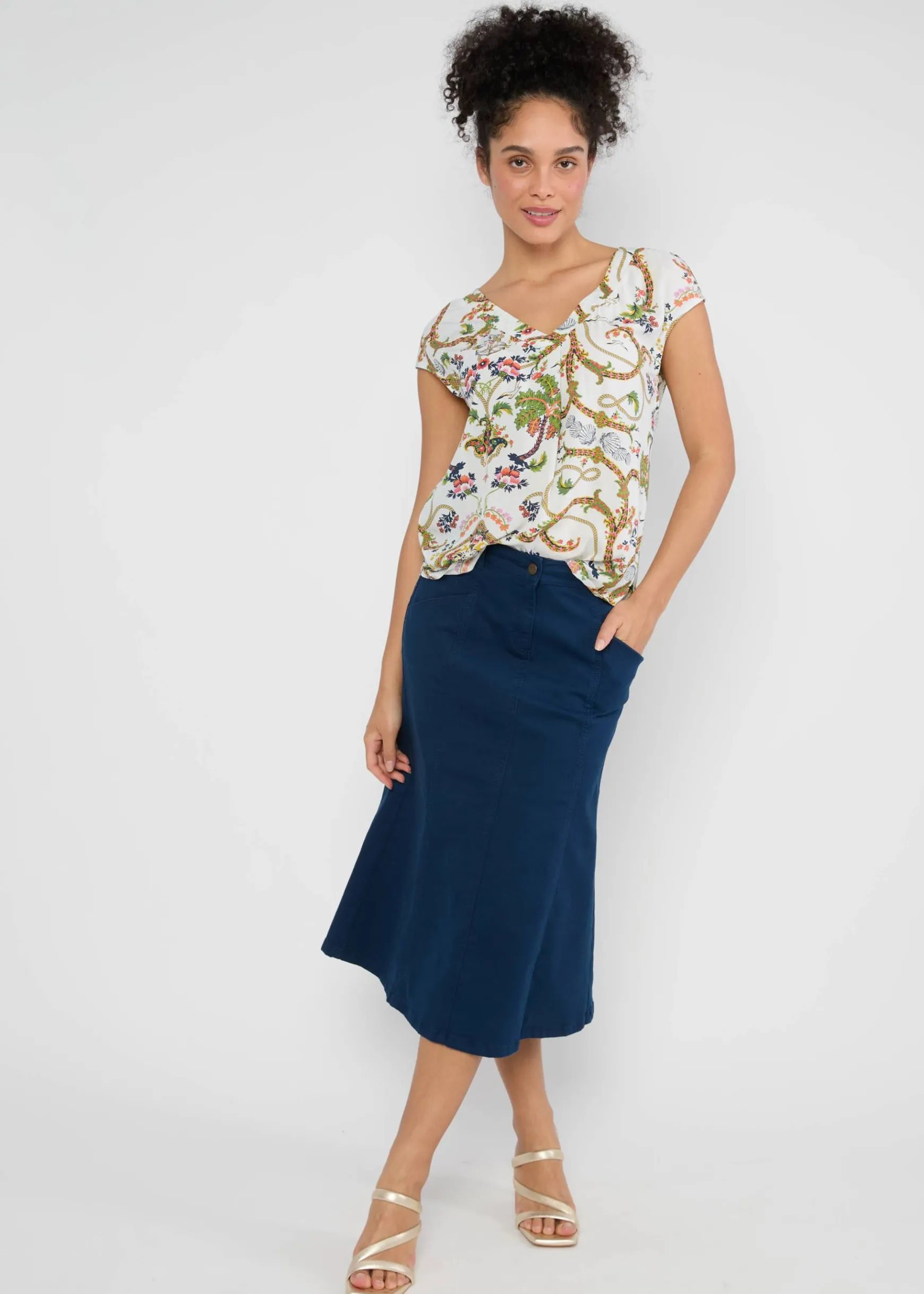 Damen Blutsgeschwister Tops|V-Ausschnitt|Shirt Liberty Maniac