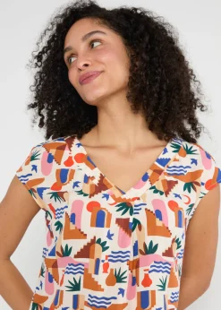 Damen Blutsgeschwister Tops|V-Ausschnitt|Shirt Liberty Maniac