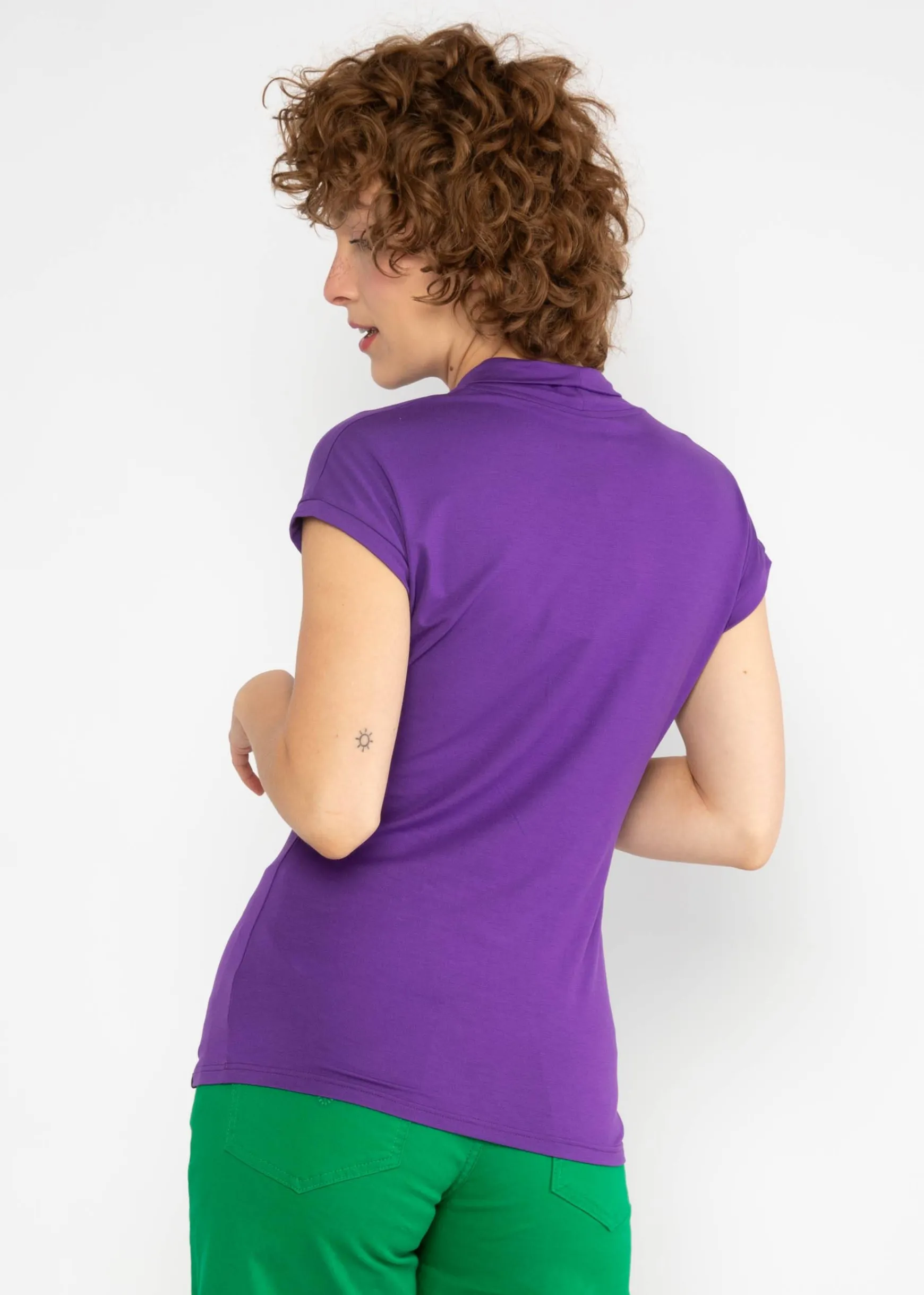 Damen Blutsgeschwister T-Shirts|V-Ausschnitt|Shirt Mon Cher Cache-Cu0153ur