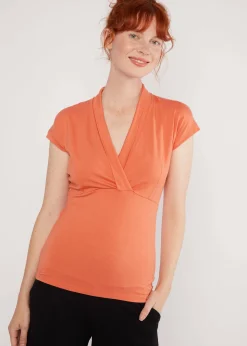 Damen Blutsgeschwister T-Shirts|V-Ausschnitt|Shirt Mon Cher Cache-Cu0153ur